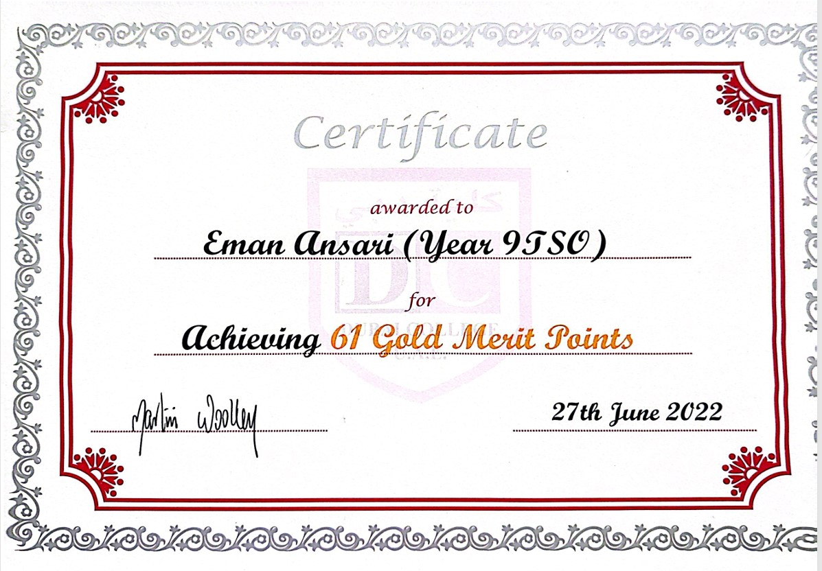 Gold Merit Point